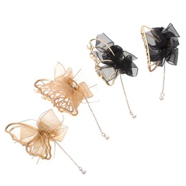 Healeved 4pcs Large Butterflies Metal Hair Clamp Nonslip Claw Barrette for Women Stylish Hair Accessories Girl