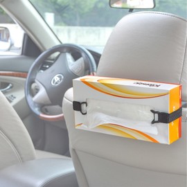 Car Visor / Headrest Strap Holder Tension Strap For Kleenex Facial Tissues and Other Napkin Paper Boxs