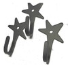 Wrought Iron Hook-Star Shaped-Lot of 3-Hand Made