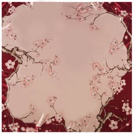FAIRYGATE Pink Scarf Silk Scarves for Women Flower Printed Square Bandana Ladies Scarfs Gifts Romance Soft Satin Neckerchief Headdress Hairband 91007