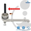 tecuro Sink Strainer Basket Valve Diameter 114 mm (3 1/2