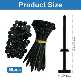 Universal Kabelbinder Schwarz, 50 Stück Nylon Universal Cable Tie Buckle, UV Beständig Kabelbinder Schnalle, Robust Selbstsichernd Mehrzweck Cable Ties, Zip Tties Schnellfixierung für Auto