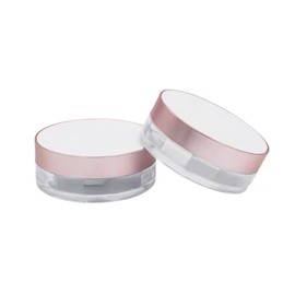 Sohynca 15g Clear Loose Powder Case, Makeup Puff Boxes, Travel Portable Powder Containers, Handmade Cosmetic Refill Containers, Portion Containers with Sponge Puff