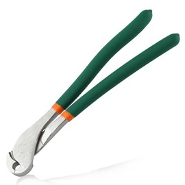 LEONTOOL Heavy Duty J-Clip Pliers, Anti-slip Comfortable Grip, Curved Nose for Building Cages & More