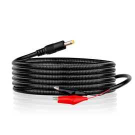 KSK 98-inch (4.0x1.7mm) Chew Proof Trail Camera Power Cord,with Alligator Clips