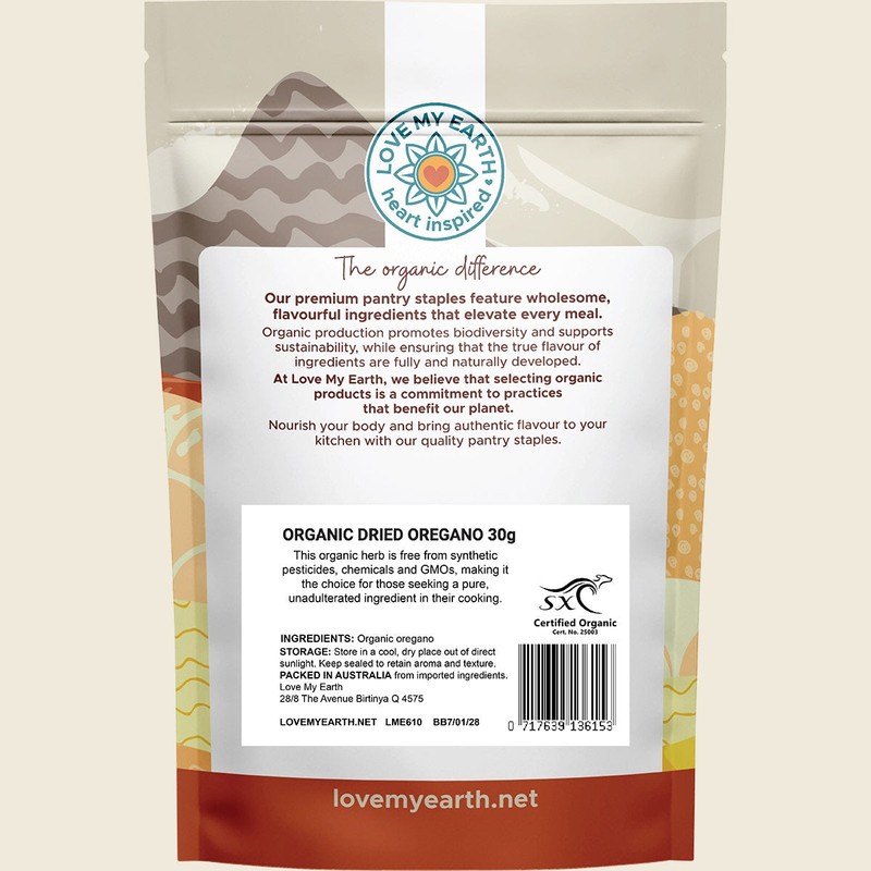 Love My Earth Organic Dried Oregano 30g