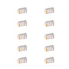 100Pcs CAT6 RJ45 Metal Shielded Connector Safe Reliable Net Shielded