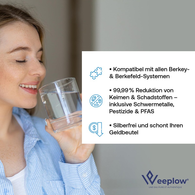 Weeplow® O'Pure Schwerkraft-Wasserfiltersysteme, kompatibel mit Berkey Travel, Big, Royal, Imperial
