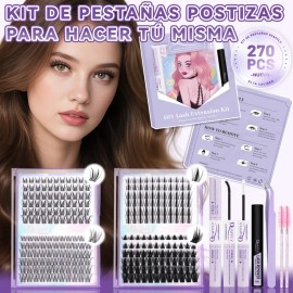4 Sets De Extensiones De Pestañas De Estilo Natural,10-18mm