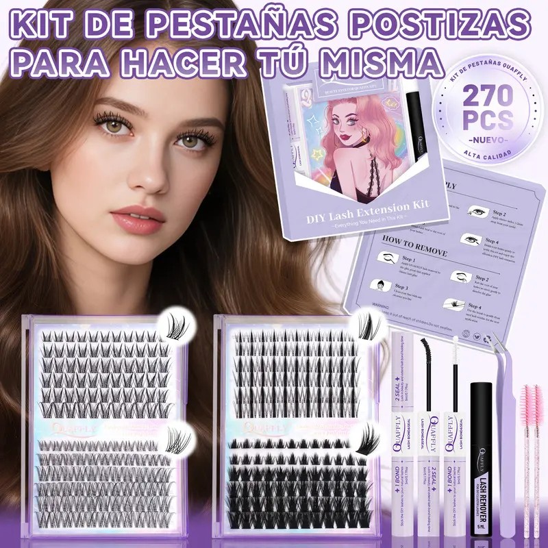 4 Sets De Extensiones De Pestañas De Estilo Natural,10-18mm