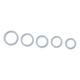 FEIYING 225pcs Metric Seal O Ring,Silicone Rubber O-Ring Assortment Kit,Sealing Gasket Set, White