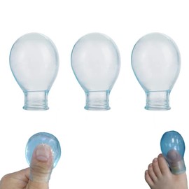 Givam Waterproof Toe Cover & Finger Protectors for Shower and Nail Care | Comfortable and Durable Soaking Sleeves for Fingers and Toe (3 Large)