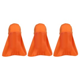 PATIKIL Sun Shade Hat Neck Shade, 3 Pack Sun Protection Sun Shade Hat Cooling Skull Cap Fishing Hats for Outdoor Hiking, Orange