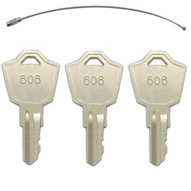 3PCS 606 Ignition Keys – Replacement Metal Scooter Keys Compatible with Rascal & Liteway Mobility Scooters, Spare Starter Keys