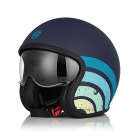 ORIGINE Open Face Motorcycle Helmet Scooter Helmet 3/4 Helmet with Visor DOT Approved