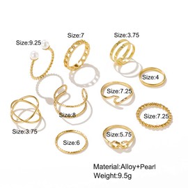 Stocking Stuffers for Women Silver Rings for Women Girls Stackable Rings Set Boho Knuckle Rings Christmas Teen Girl Gifts Trendy Stuff