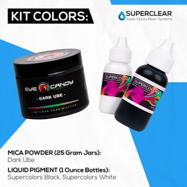 Super Clear Craft Art Resin Kit, Create Your Own Dark Ocean Resin Crafts! Includes 2 Qt Epoxy, Mica Colors & Supercolors Pigment Dispersion Colors. Wood Resin, Mirror, Cutting Board, Tumbler & More!