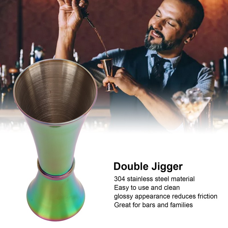 Double Jigger 304 Stainless Steel Thicken Design Wide Opening Glossy