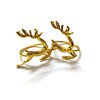 Climple Napkin Rings Set of 8 - Gold Deer Snowflake
