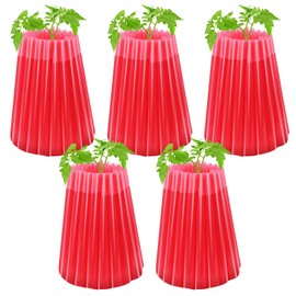 MJZ 5 Pack Walls of Water Plant Protectors, 18.3 x 18.3 Inch Reusable Wall of Water for Tomato Plants, Early Season Insulated Plant Protector Freeze Protection, Plant Covers for Winter Cold Weather