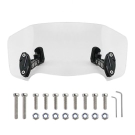 PACEWALKER Universal Motorcycle Windshield Extension Adjustable Motorbike Wind Deflector windscreen for Honda Suzuki Kawasaki Yamaha Harley Davidson Aprilia Most Motorcycle Scooter Dirt Bikes 35