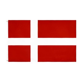 3x5 Foot Denmark Flag Brightly Coloured Danish Dane Flags Soccer Game Celebration Parade Party Supplies Patio Decoration Holiday（150x90cm）