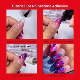 DND Rhinestone Glue Adhesive & Clear 3D Gel 15ml /0.5 oz tube Brand New 2024