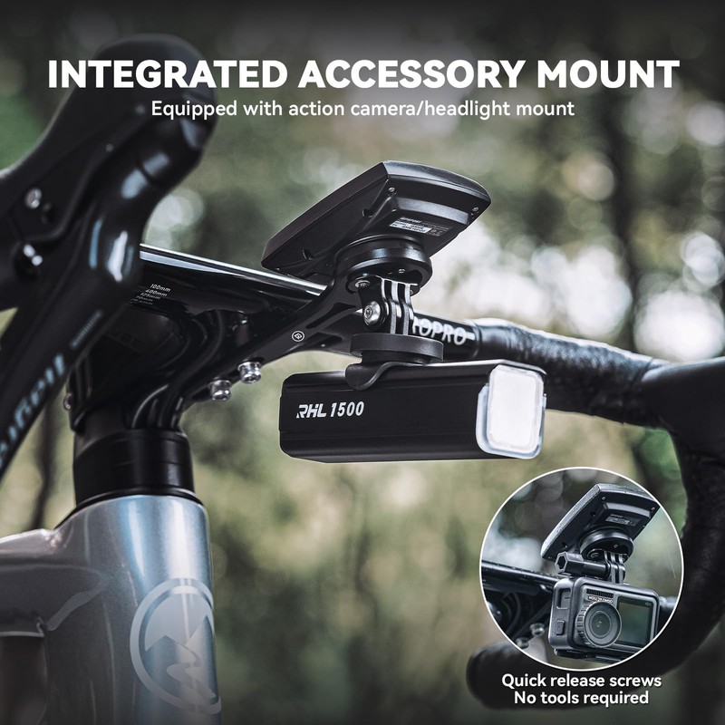 ROCKBROS Aero Bike Computer Mount Carbon Fiber Out Front