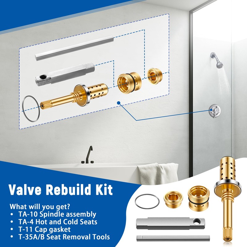 Enhon Valve Rebuild Kit Replacement for REB-VALVE, Compatible with Symmons