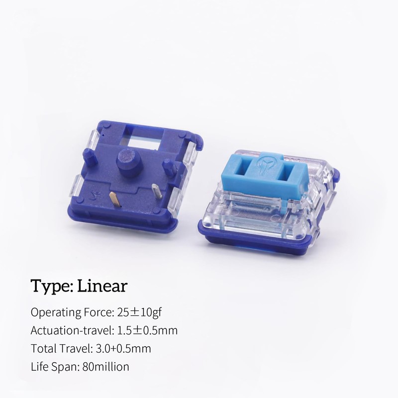 Kailh PG1350 Choc V1 Linear Mechanical Keyboard Switches,25Pcs Low Profile