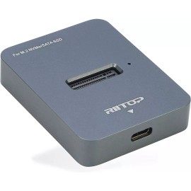 RIITOP M.2 to USB Docking Station,NVMe to USB C Reader Adapter for M Key, B+M Key SSD