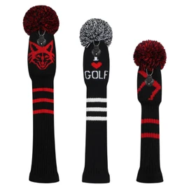 Scott Edward Knit Golf Head Covers for Woods Set of 3 Fits Well Driver(460cc) Fairway Wood and Hybrid(UT) The Perfect Change for Golf Bag