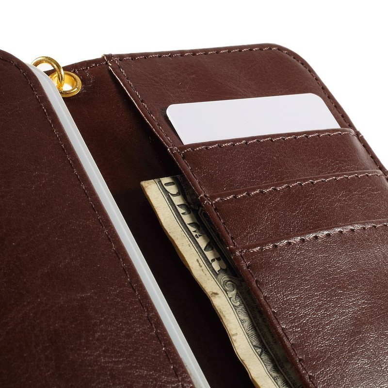 DFV Mobile Premium Crazy Horse PU Leather Wallet Case Cover