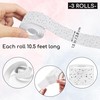 3 Rolls 10.5 Feet Caulk Tape Toilet Caulking Strip Self
