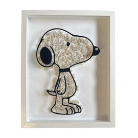 Perzonalized Flower Shadow Box, Shadow Boxes,Includes Foam or Cardstock Flowers, VINYL, Shadow Box Flowers, Glass Shadow, Shadow Boxes, Shadow Box, Shadowbox, Customized Personlized (White)