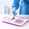 JMU Pink Dental Trays Autoclavable Plastic Instruments Trays Procedure Flat