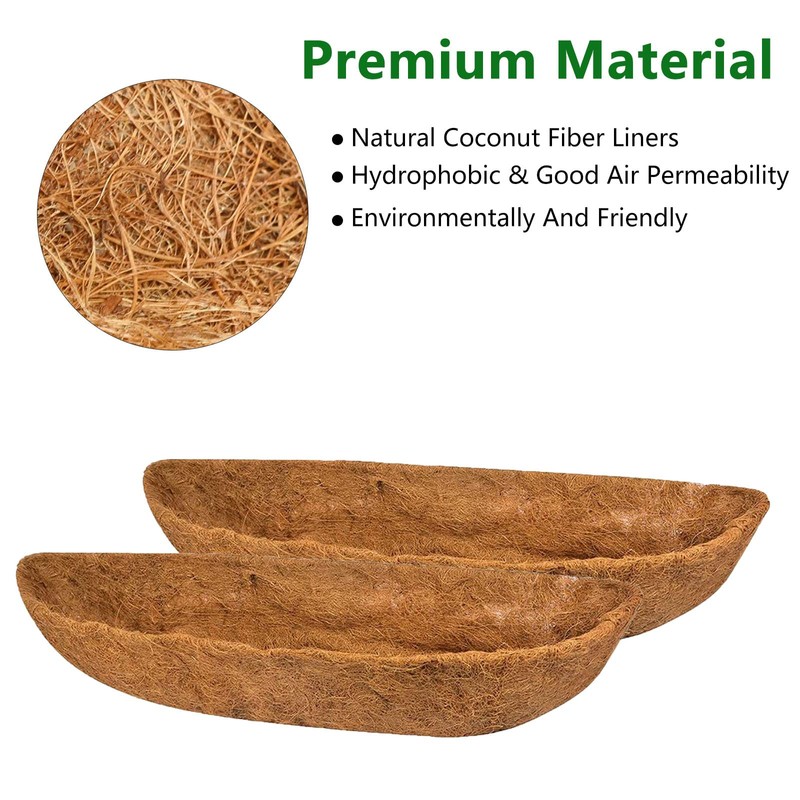 HICAS Wall Mounted Coco Liner - 24/30/36/48 Inch Wall Planter