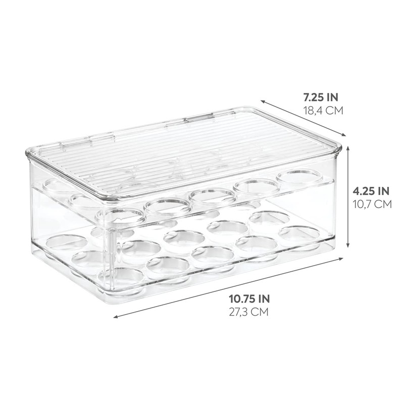 iDesign 2-Tier Coffee Pod Holder Lidded Bin, Plastic Pantry and