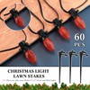 Christmas Light Stakes Universal Yard Lawn Holiday Light Stakes for