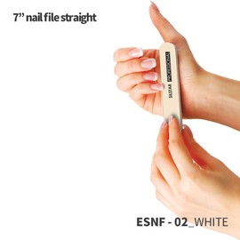 SILSTAR PROFESSIONAL 7" NAIL FILE STRAIGHT WHITE 100/180 MADE IN KOREA