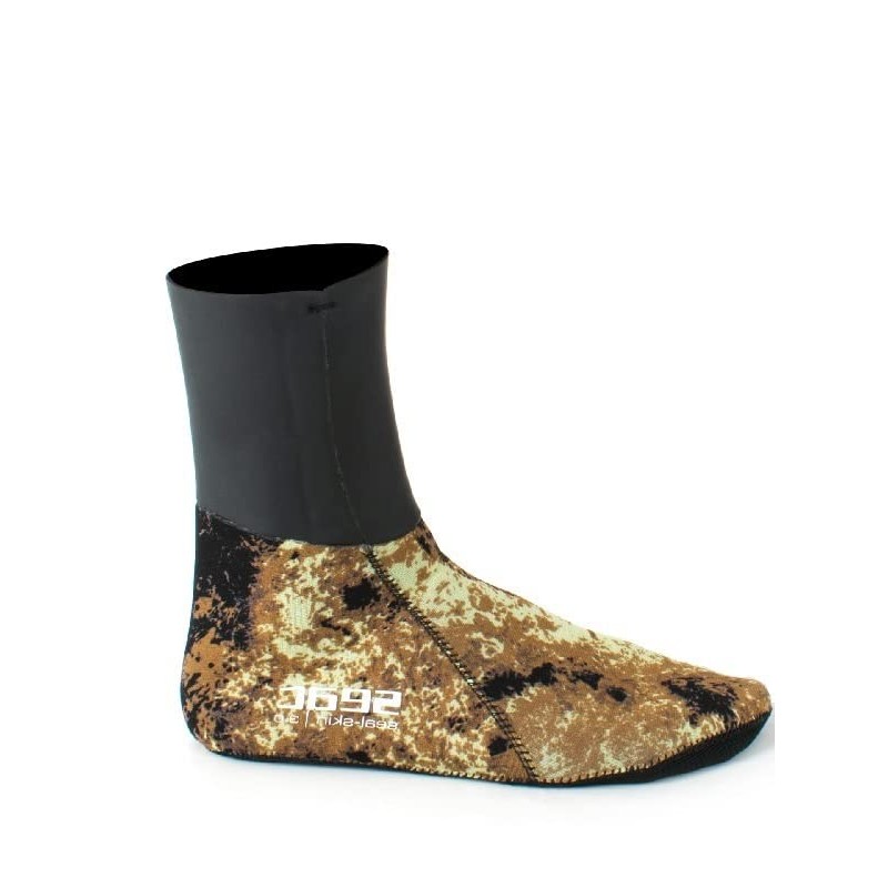 Seac Seal Skin Camouflage 3mm Neoprene Warming Socks for Freediving