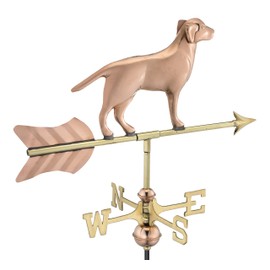 Good Directions Labrador Retriever/Dog Cottage Weathervane, Includes Roof Mount, Pure Copper