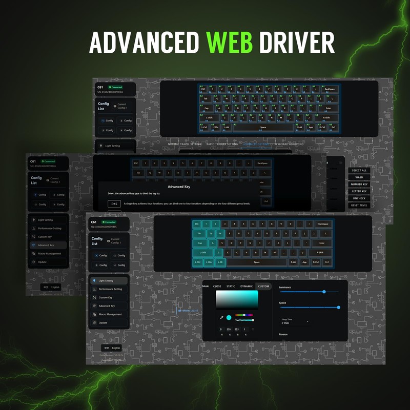 RK ROYAL KLUDGE C61 Wired Gaming Keyboard 60% Mechanical Keyboard