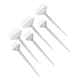 BIUDECO Hair Coloring Comb Set 6pcs Silver Wide Coloring Brush Soft Hair Dye Applicator for Home Salon