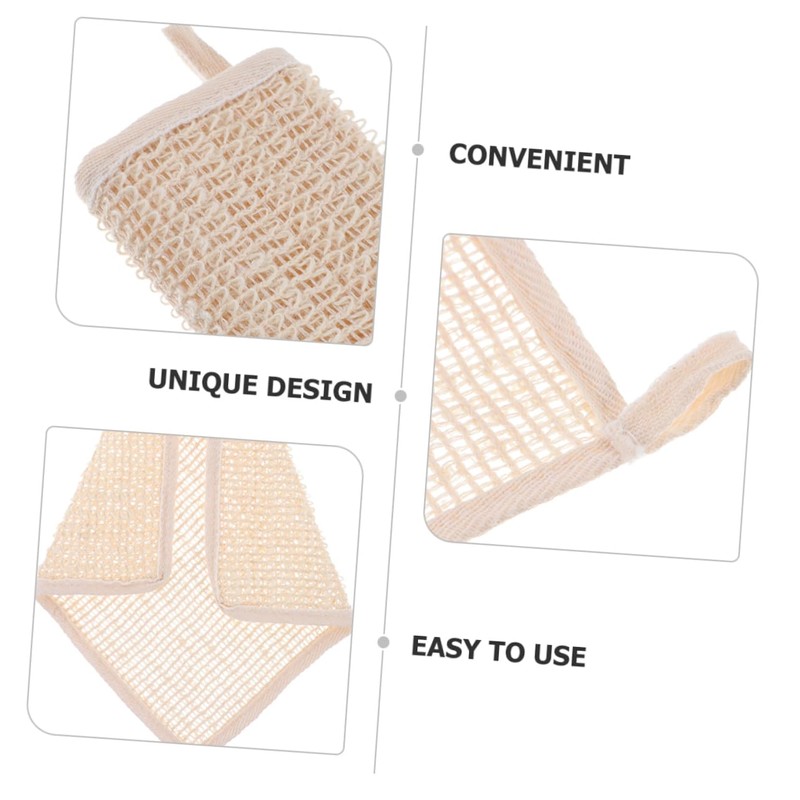 FRCOLOR 3pcs Cotton Linen Bath Wipes Face Washcloths Soft Absorbent