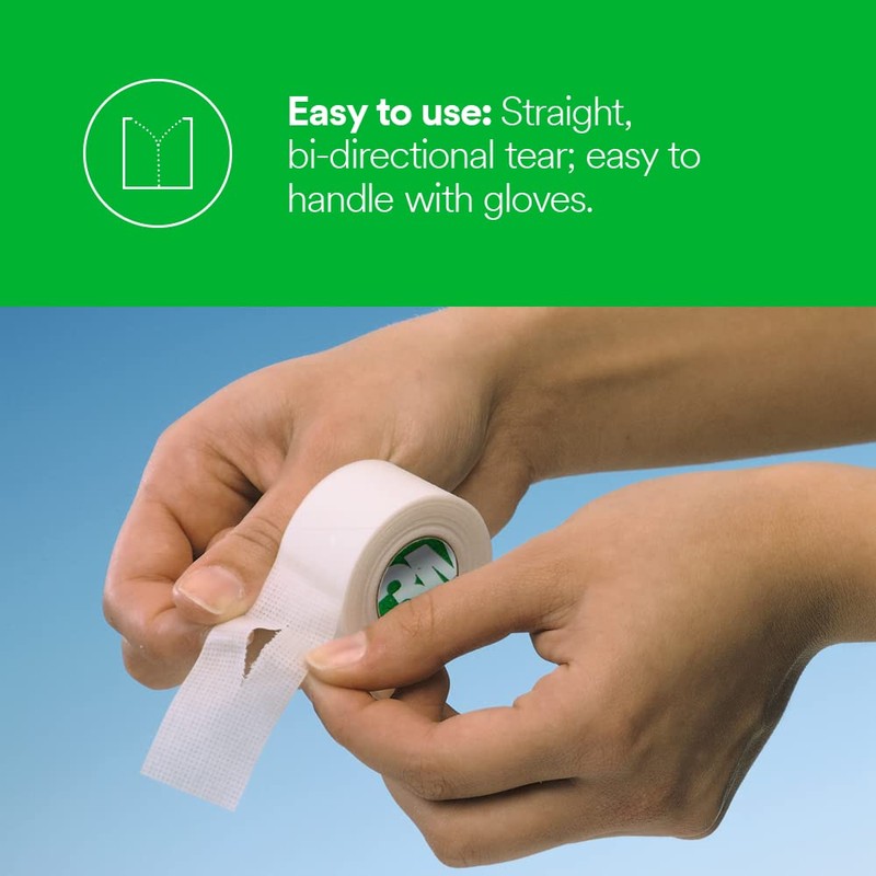 3M™ Transpore™ White Surgical Tape 1534-1, 1 inch x 10
