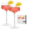 Viski Angled Stemmed Cocktail Glasses for Aperol Spritz, Campari Spritz,