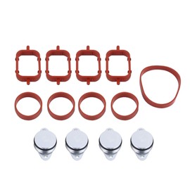 Fydun Exhaust System 4 Pieces 22 mm Swirl Flap Blanks Bungs Intake Gaskets Kit Twist Flaps Extinguishing Kit for 320d E90