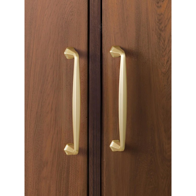 JIASENBAO 5 Pack Gold Cabinet Pulls 5" Hole Center Brushed