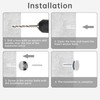 4 Pack Zinc Alloy Frameless Mirror Mounting Hardware Kit -